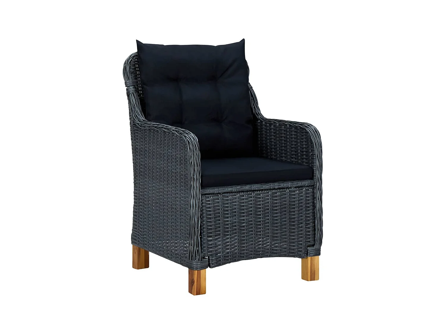 Ensemble de salle à manger de jardin 7 pcs Gris foncé 14