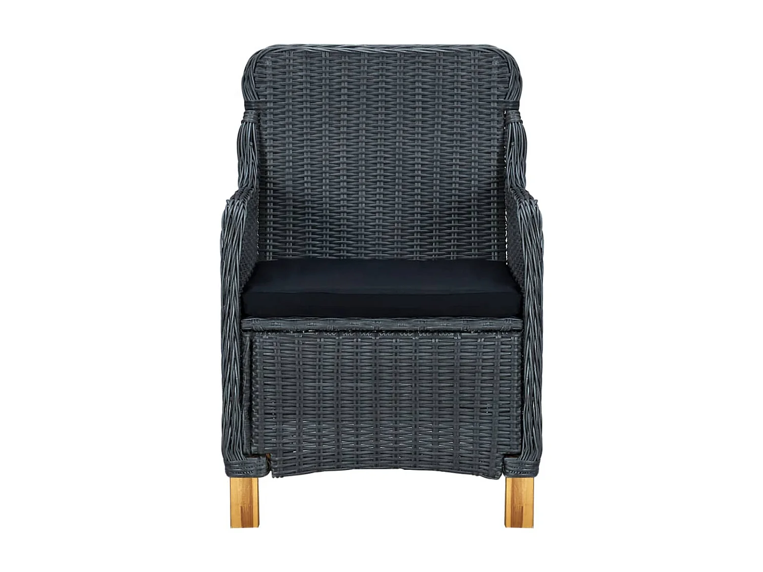 Ensemble de salle à manger de jardin 5 pcs Gris foncé 17