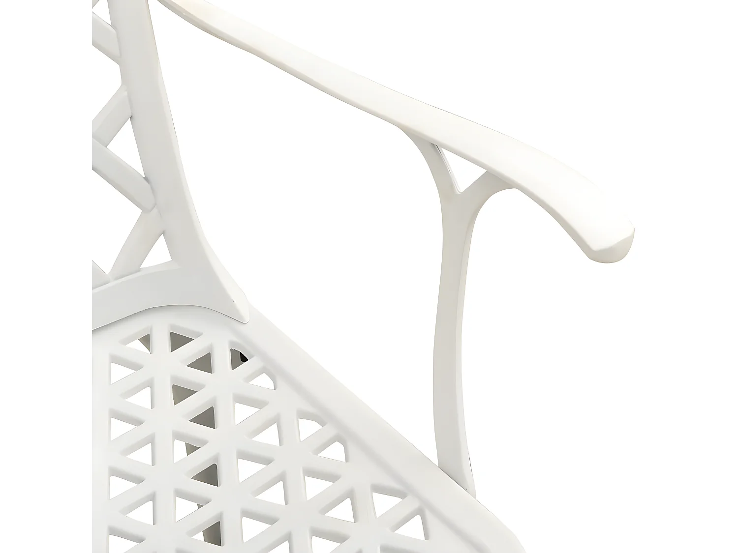 Ensemble de bistro 5 pcs Aluminium coulé Blanc 4