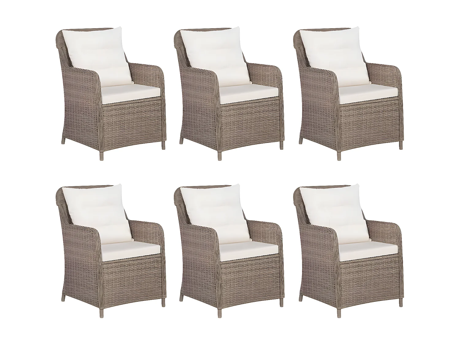 Ensemble de salle à manger de jardin 7 pcs Marron 23