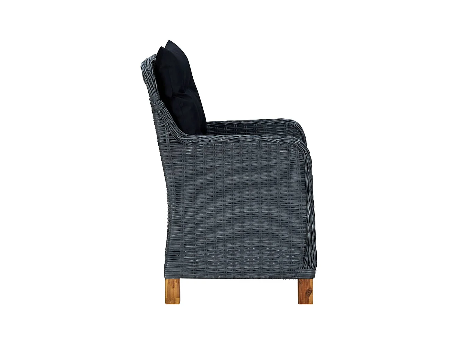 Ensemble de salle à manger de jardin 7 pcs Gris foncé 16