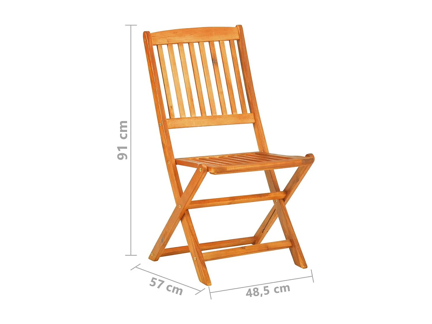 Mobilier à dîner de jardin pliable 5 pcs Bois d'acacia solide