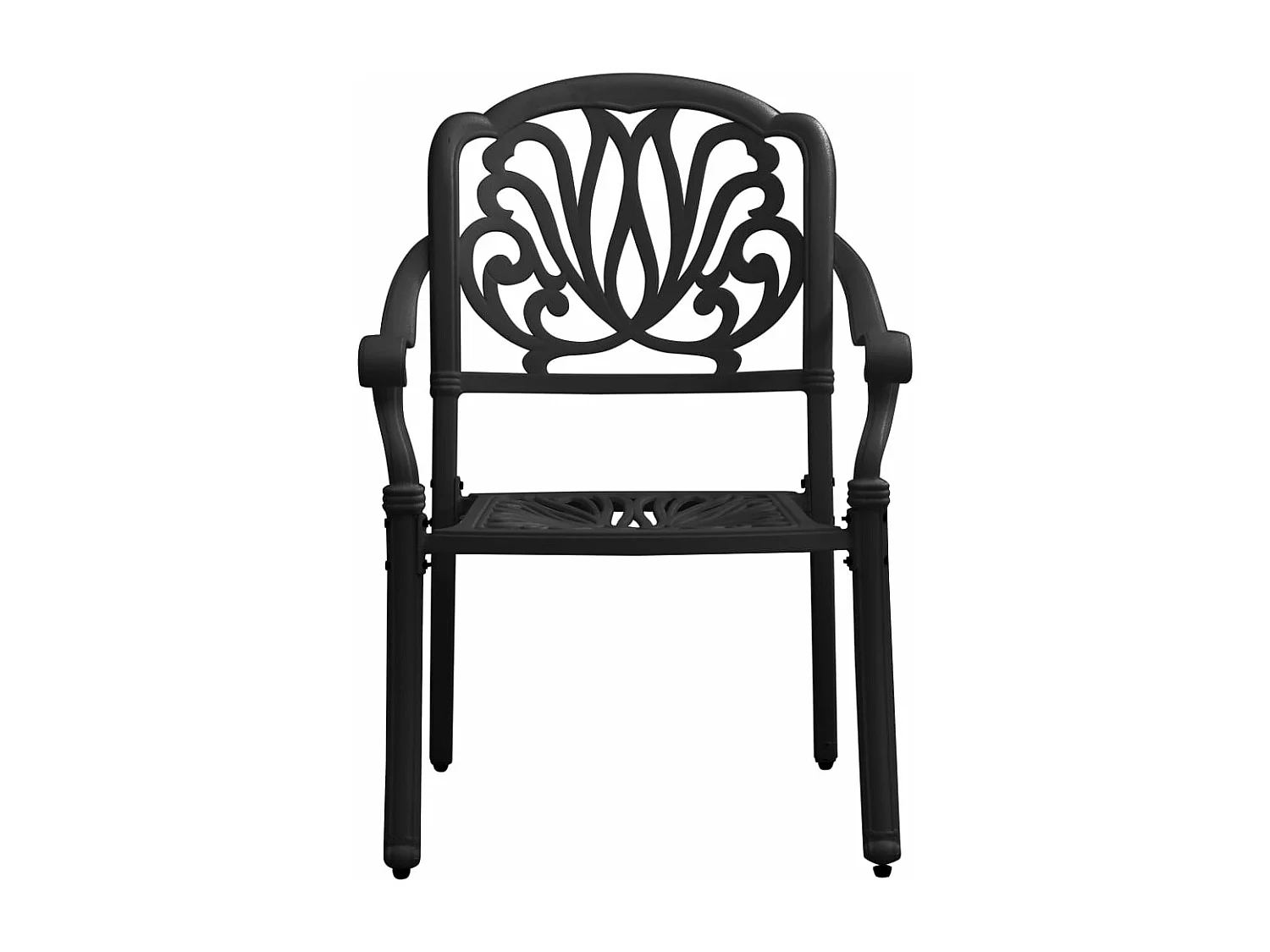 Ensemble de bistro 5 pcs Aluminium coulé Noir 6