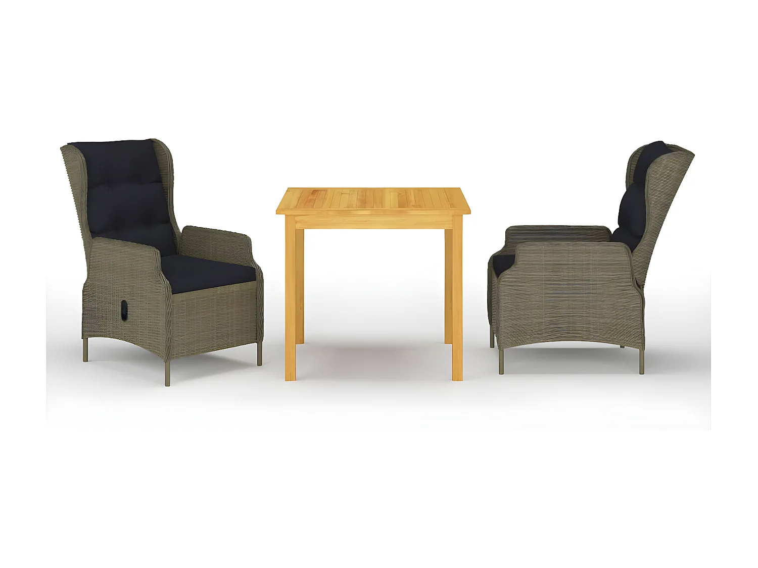 Ensemble de salle à manger de jardin 3 pcs Marron 12