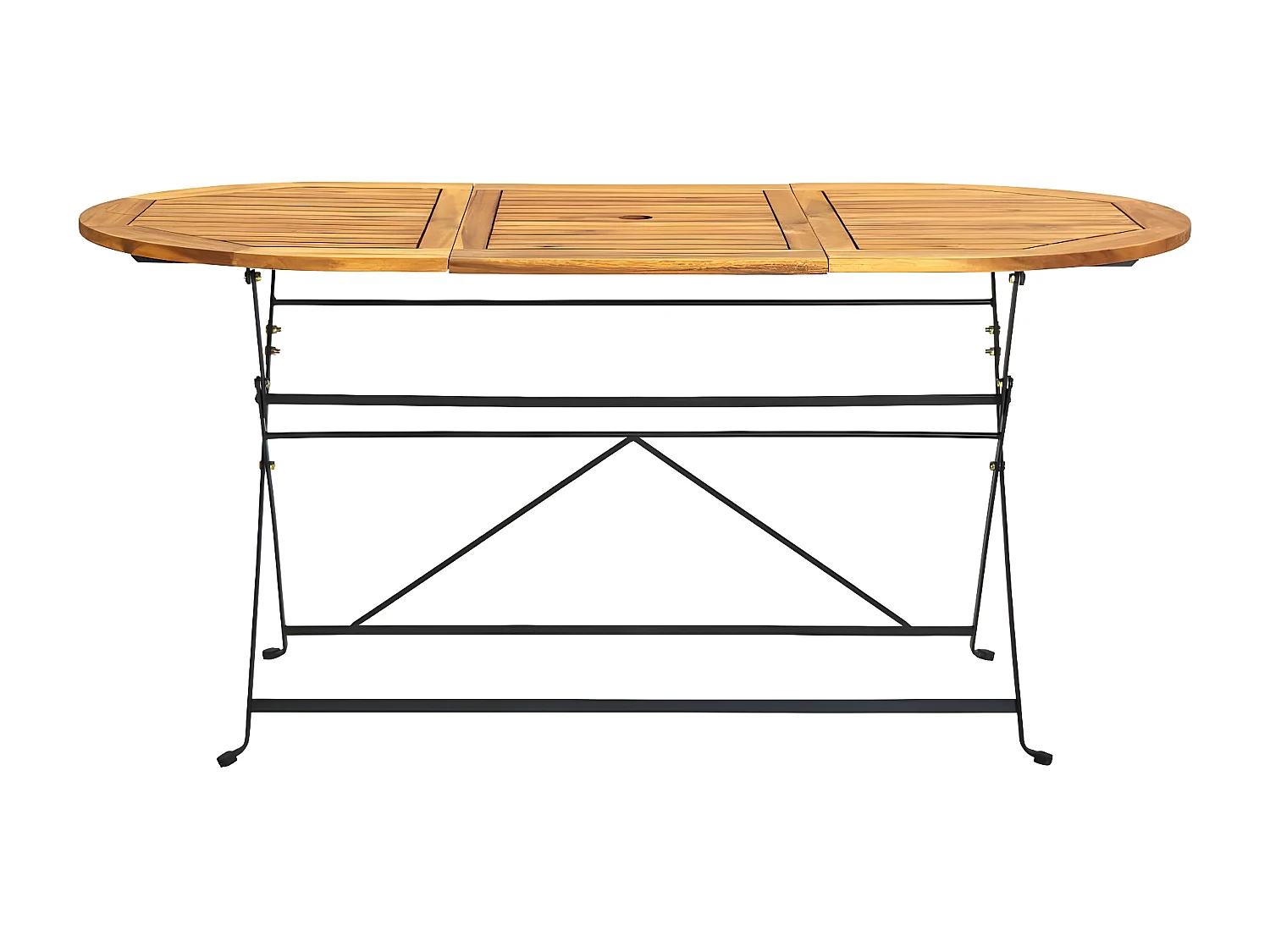 Mobilier à dîner d'extérieur pliable 9 pcs Bois d'acacia solide