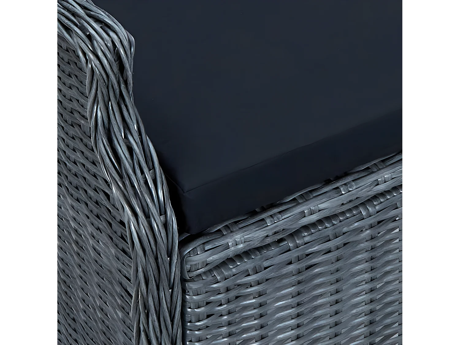 Ensemble de salle à manger de jardin 5 pcs Gris foncé 15