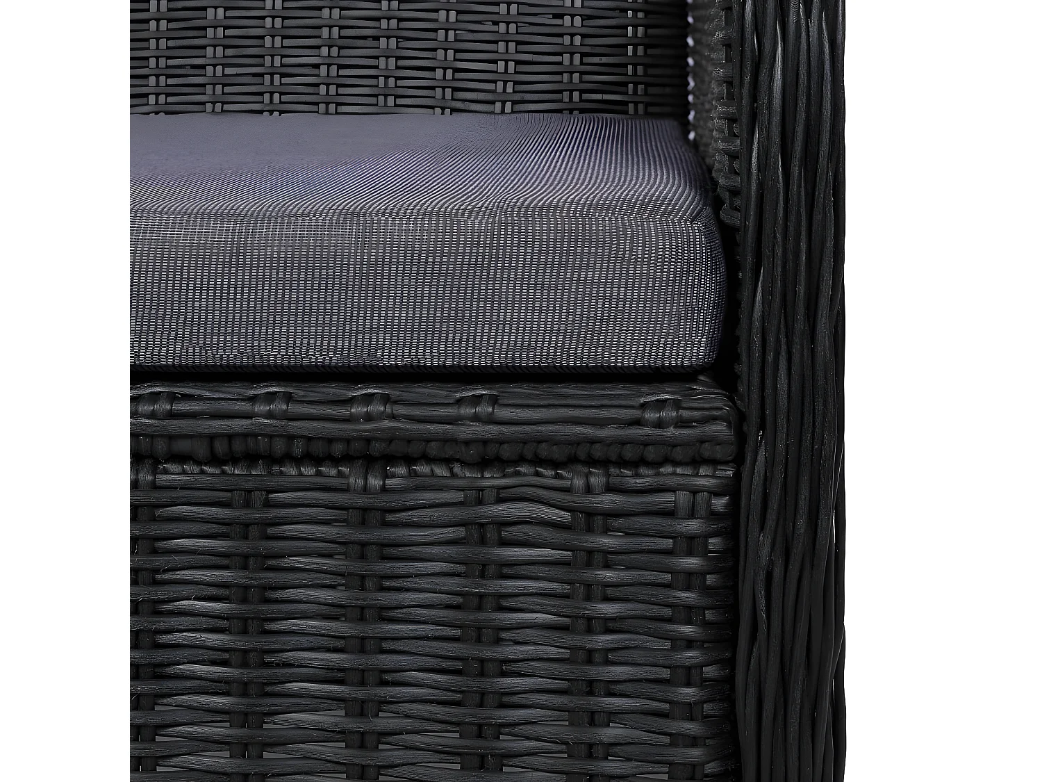 Ensemble de salle à manger de jardin 5 pcs Noir 80