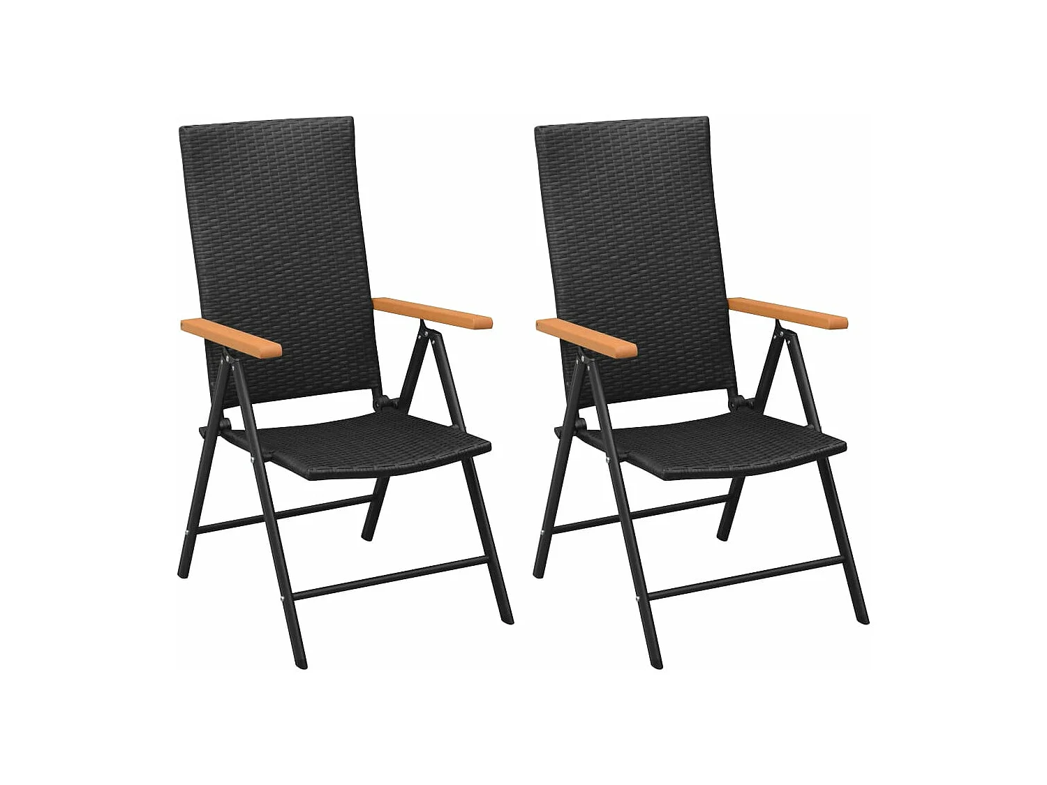 Ensemble de salle à manger de jardin 3 pcs Noir et marron 5