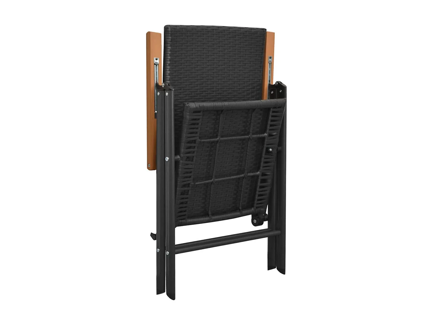 Ensemble de salle à manger de jardin 3 pcs Noir et marron 5