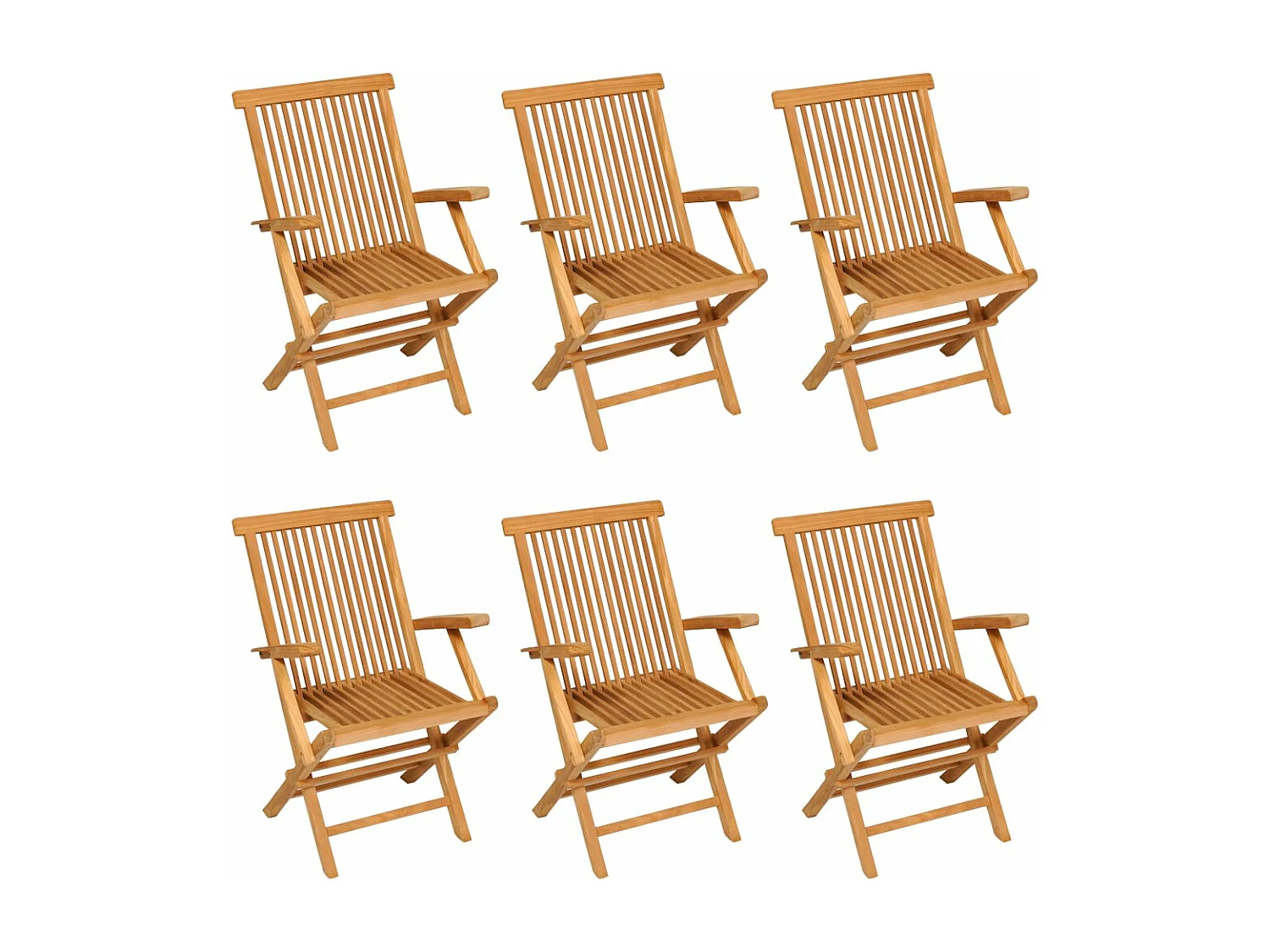 Salon de jardin 7 pcs Bois de teck massif 3