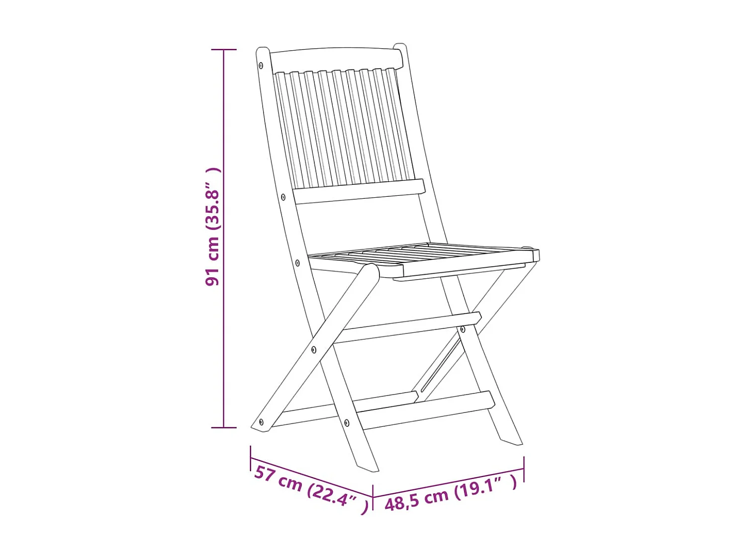 Ensemble de salle à manger de jardin 7 pcs Bois d'acacia massif 5