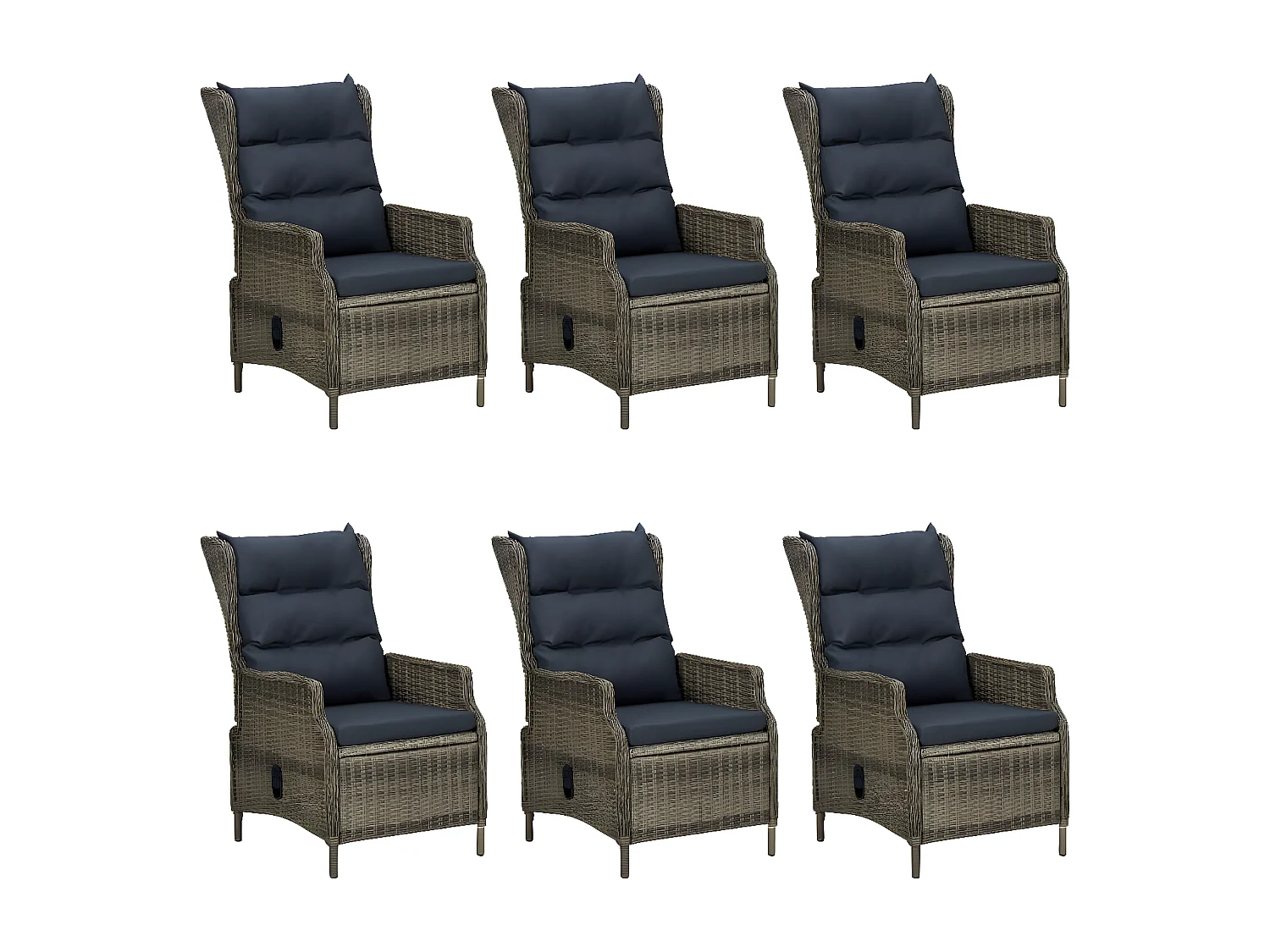 Ensemble de salle à manger de jardin 7 pcs Marron 21