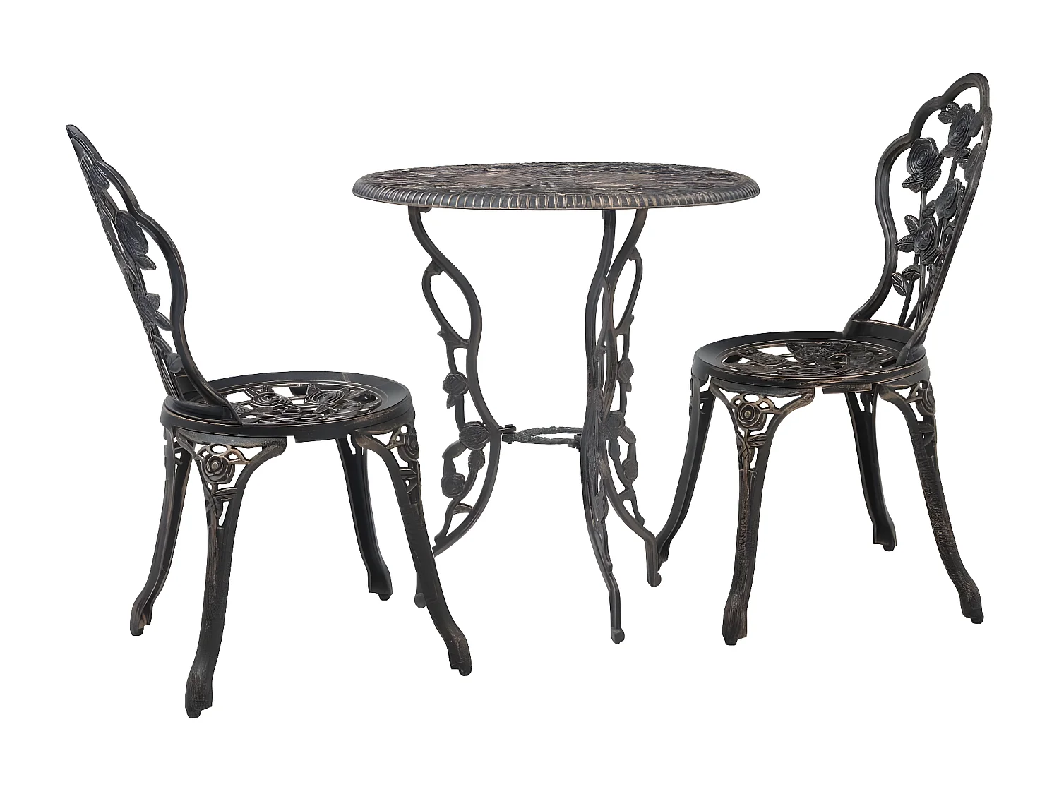 Salon de bistro 3 pcs Aluminium coulé