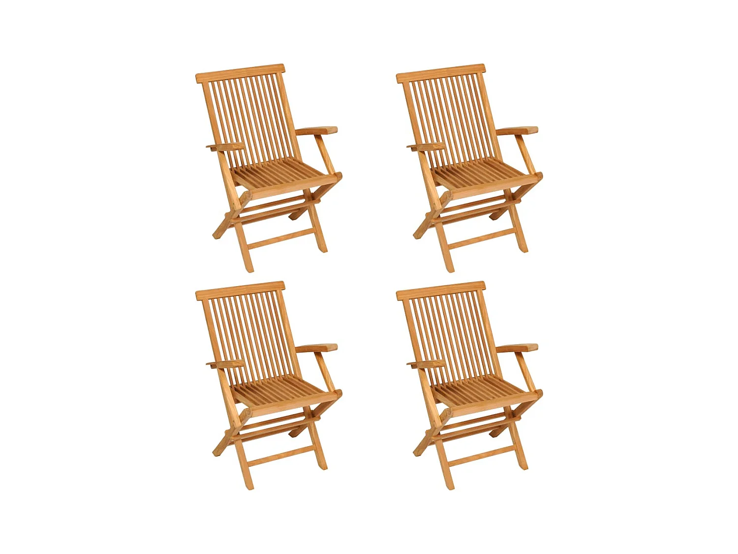 Salon de jardin 5 pcs Bois de teck massif 12