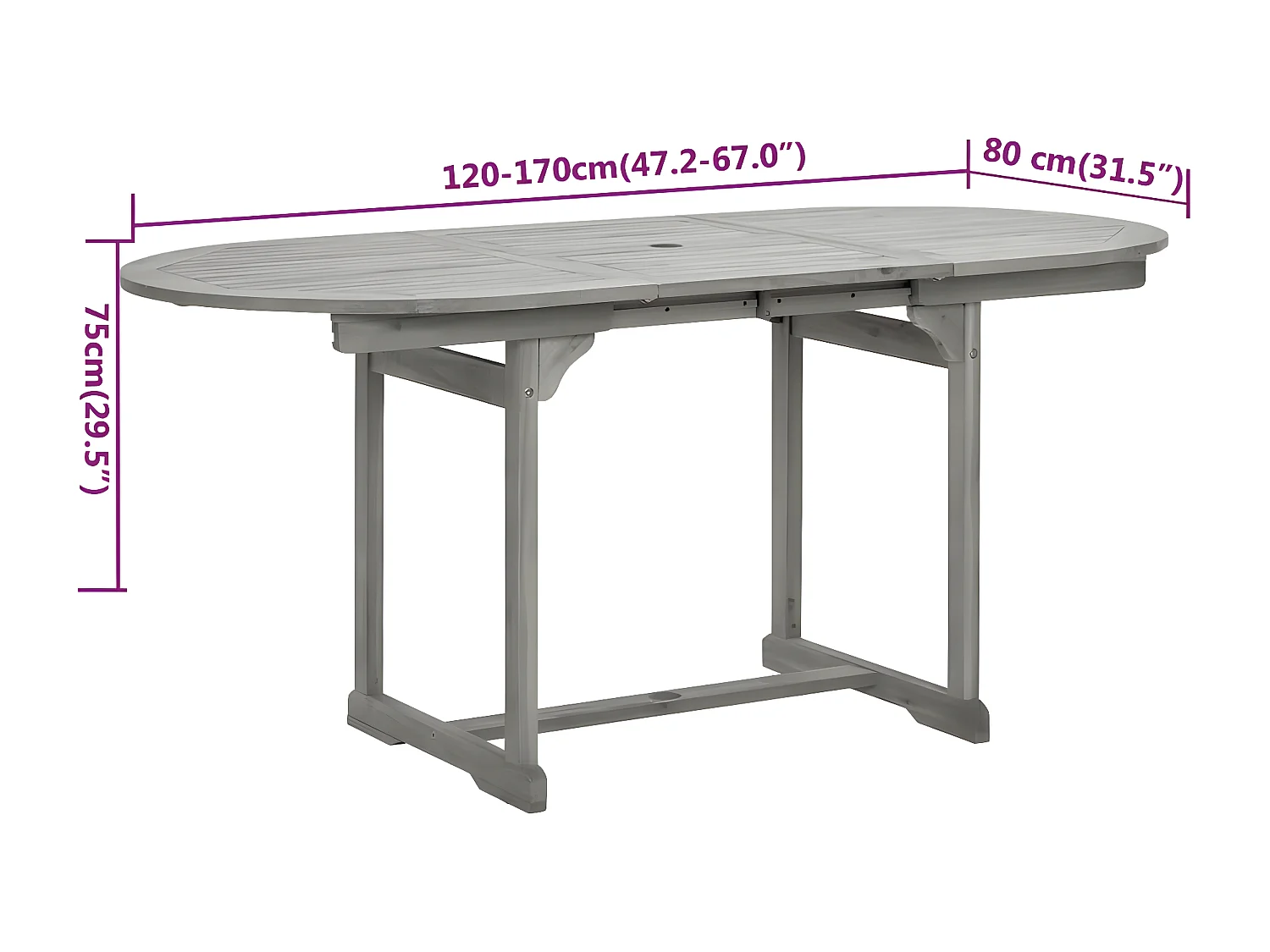 Ensemble de salle à manger de jardin 5 pcs Bois d'acacia massif 6