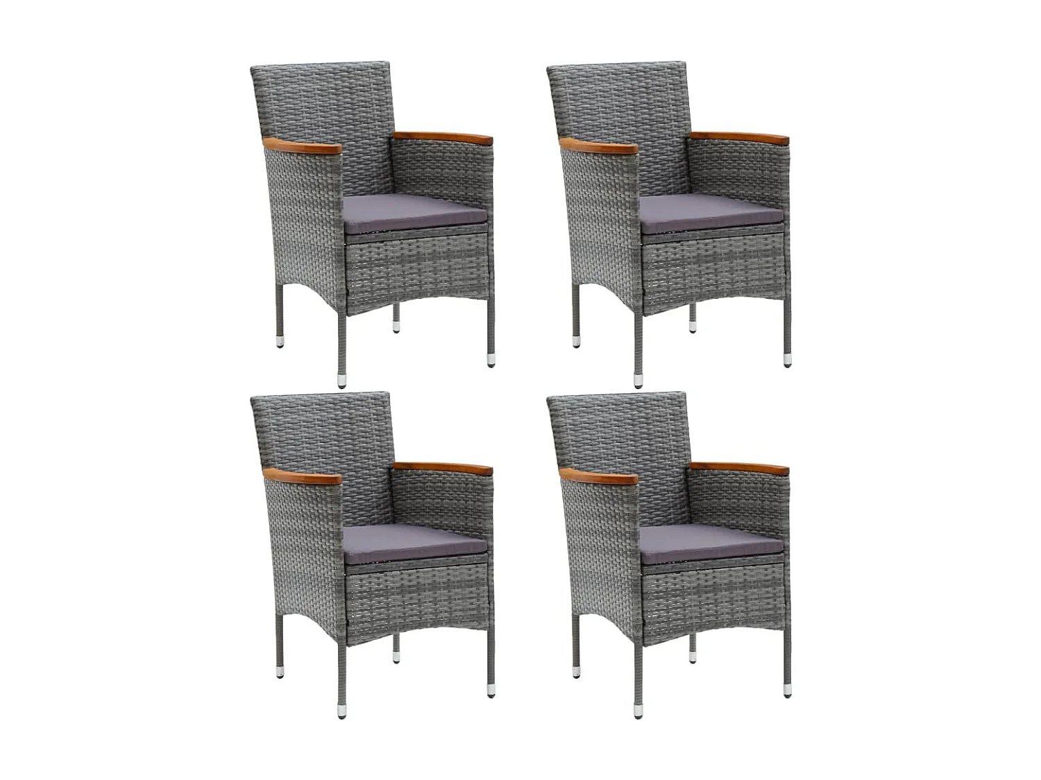 Ensemble de salle à manger de jardin 5 pcs Gris 29