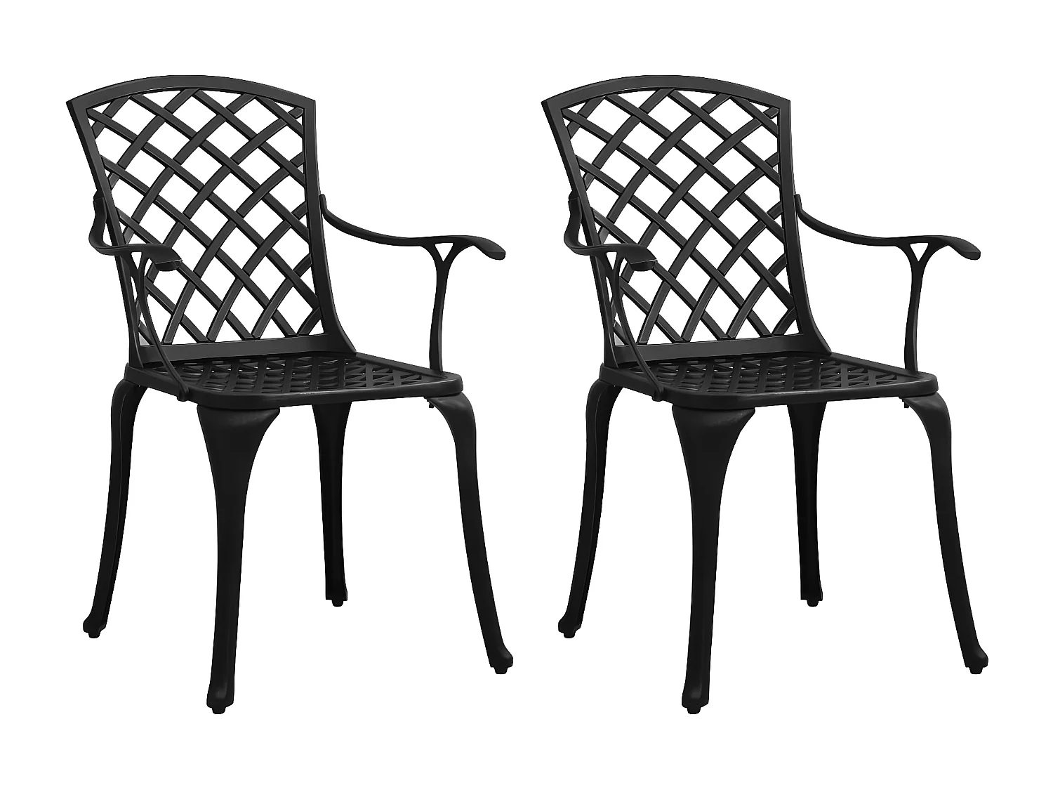 Ensemble de bistro 3 pcs Aluminium coulé Noir 10