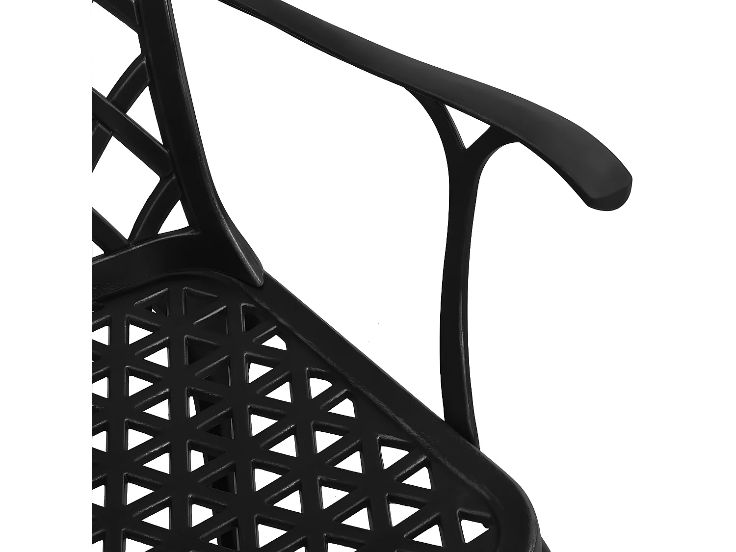 Ensemble de bistro 3 pcs Aluminium coulé Noir 10