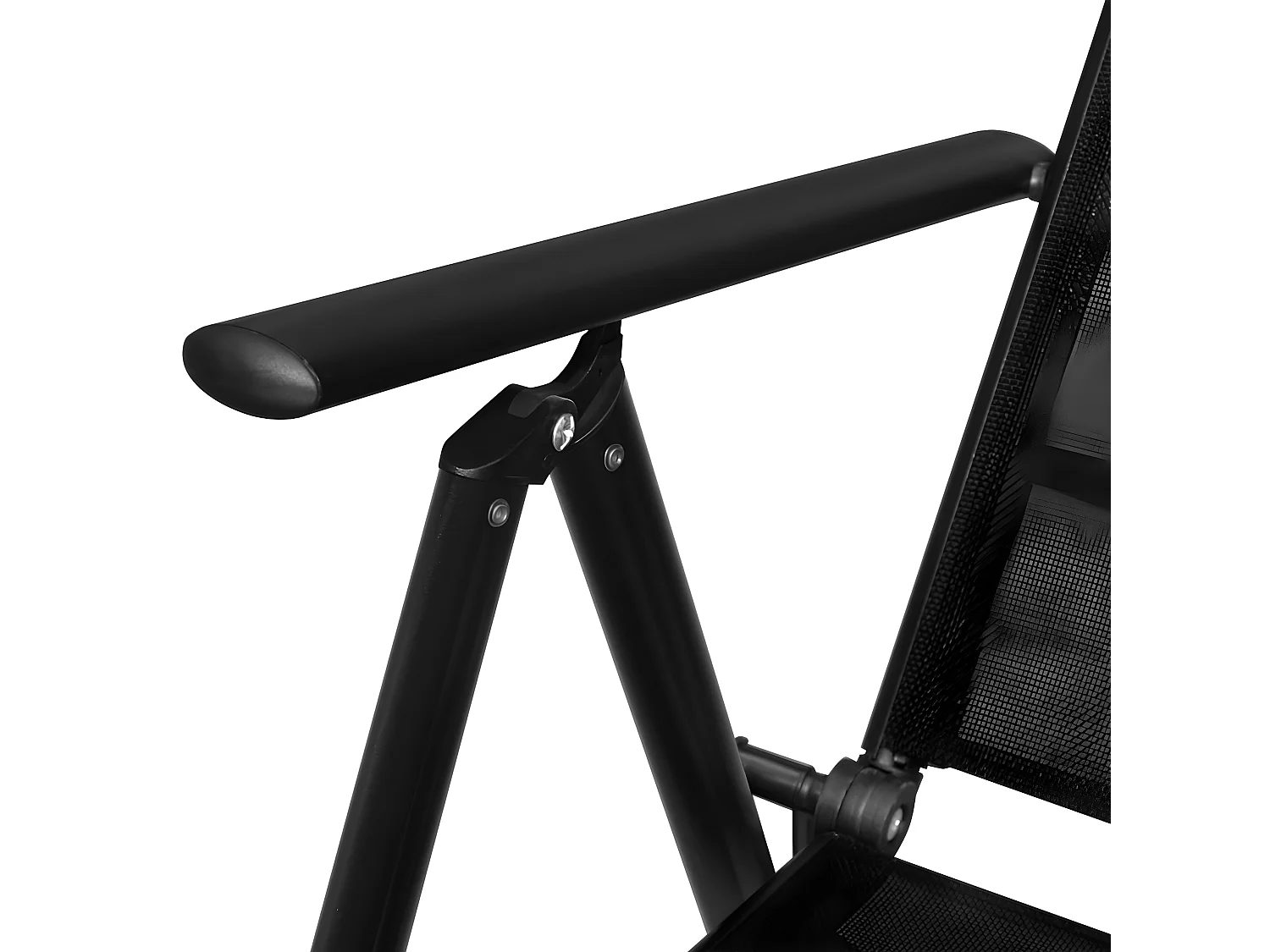 Ensemble de salle à manger de jardin 5 pcs Aluminium Noir