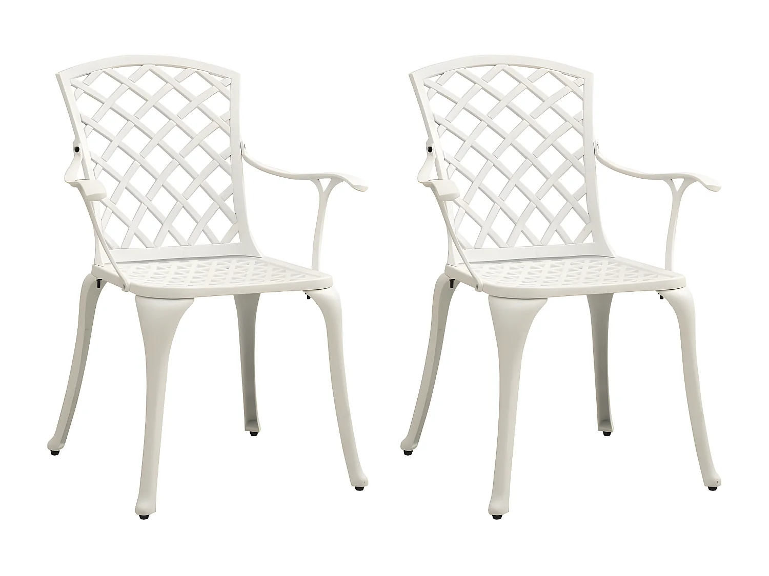 Ensemble de bistro 3 pcs Aluminium coulé Blanc