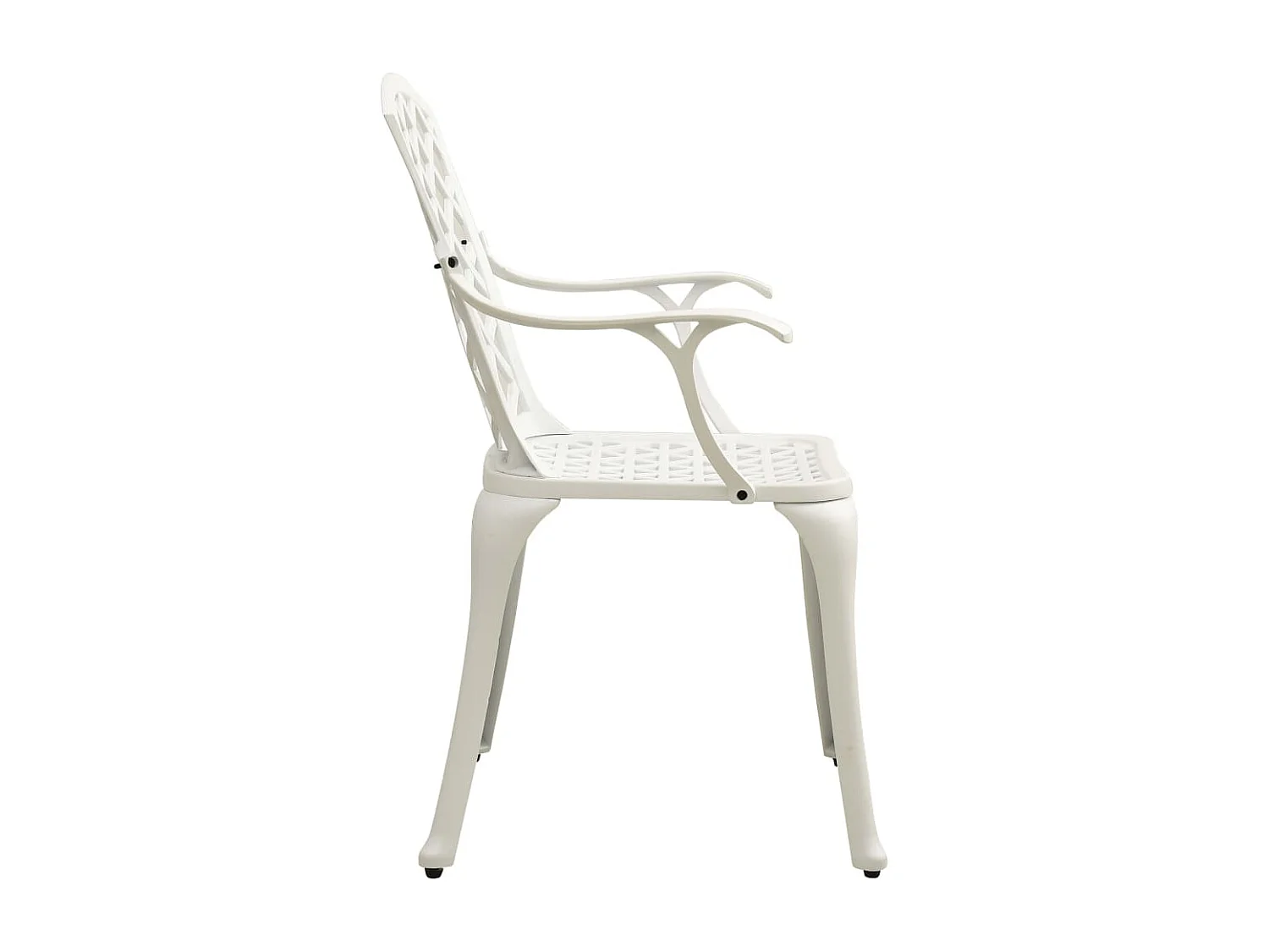 Ensemble de bistro 3 pcs Aluminium coulé Blanc