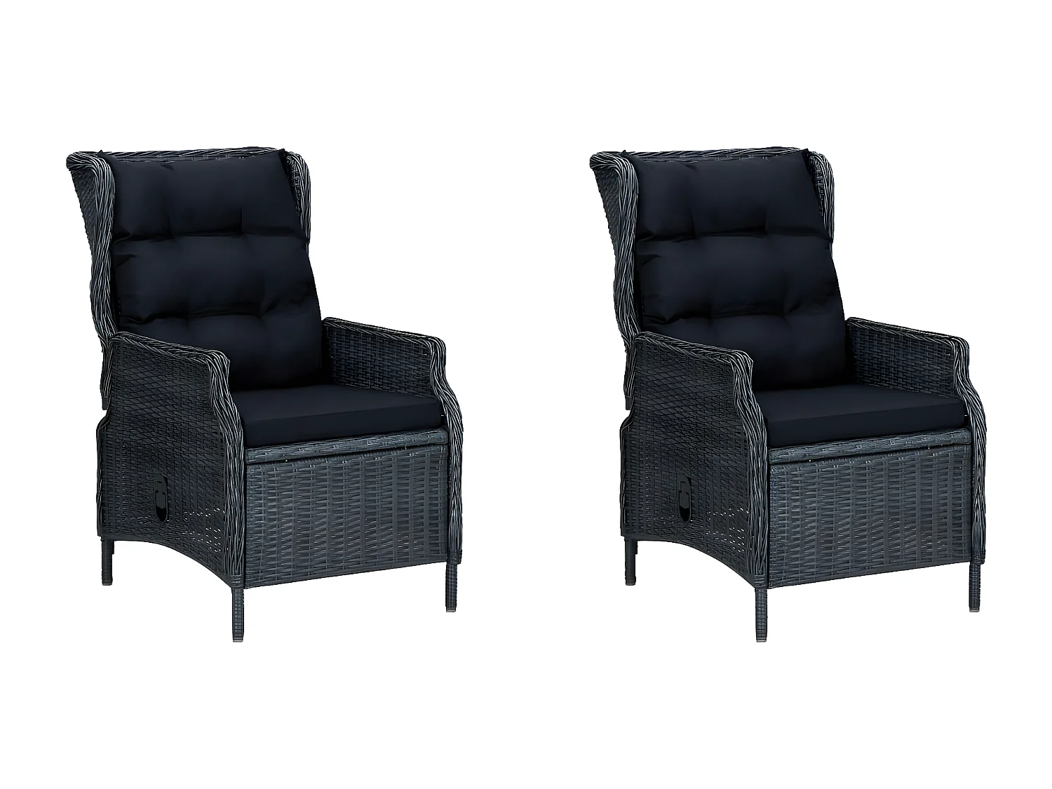 Ensemble de salle à manger de jardin 3 pcs Gris foncé 2