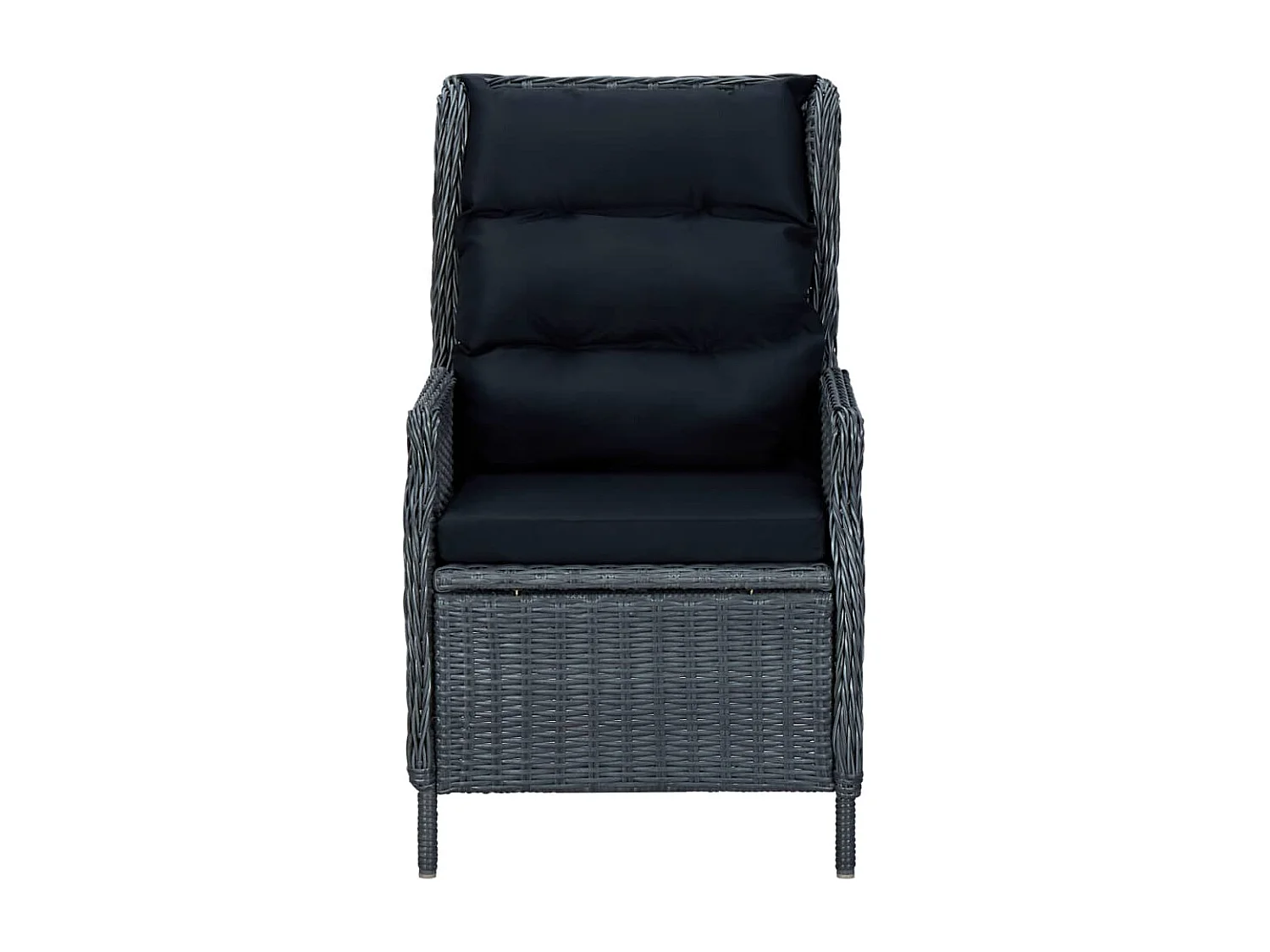 Ensemble de salle à manger de jardin 3 pcs Gris foncé 2