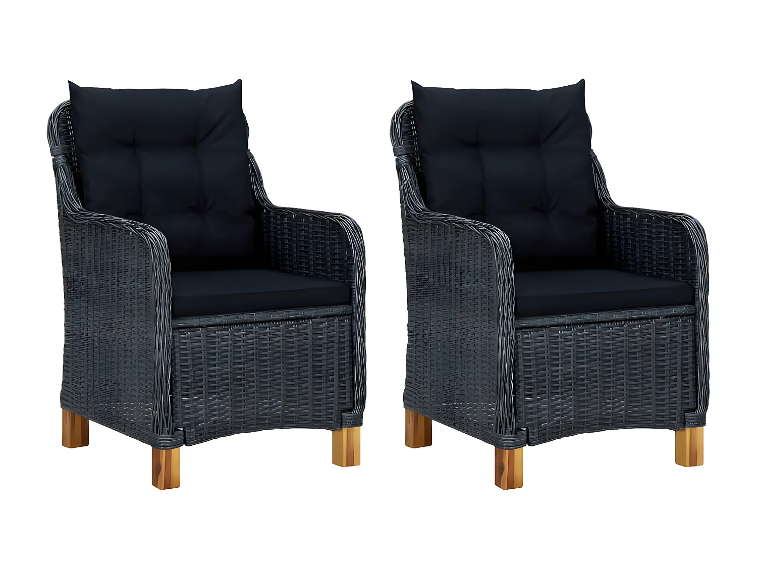 Ensemble de salle à manger de jardin 3 pcs Gris foncé 4