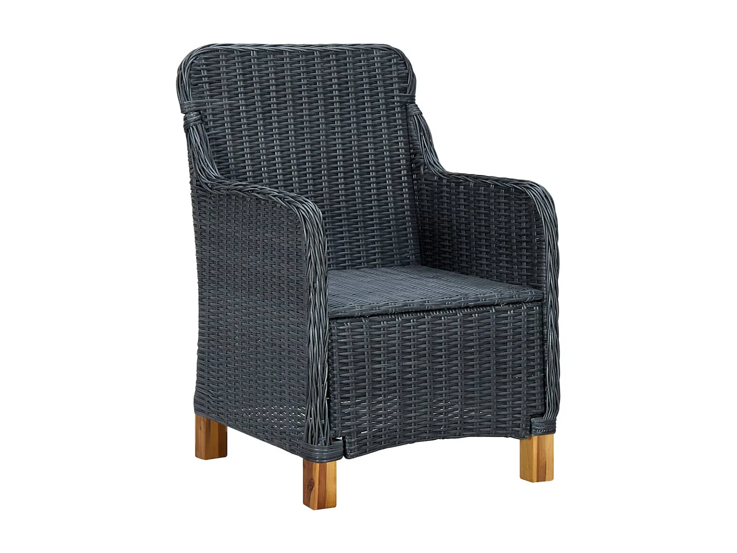 Ensemble de salle à manger de jardin 3 pcs Gris foncé 4