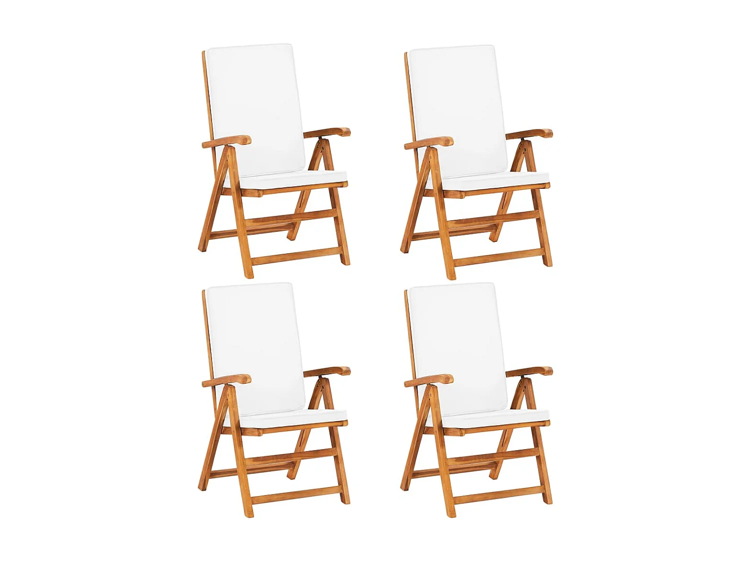 Salon de jardin 5 pcs avec coussins Bois de teck massif 2