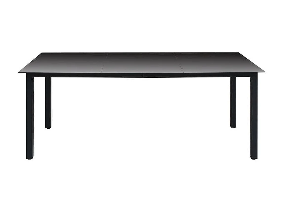 Mobilier à dîner de jardin et coussins 9pcs Résine tressée Noir 5