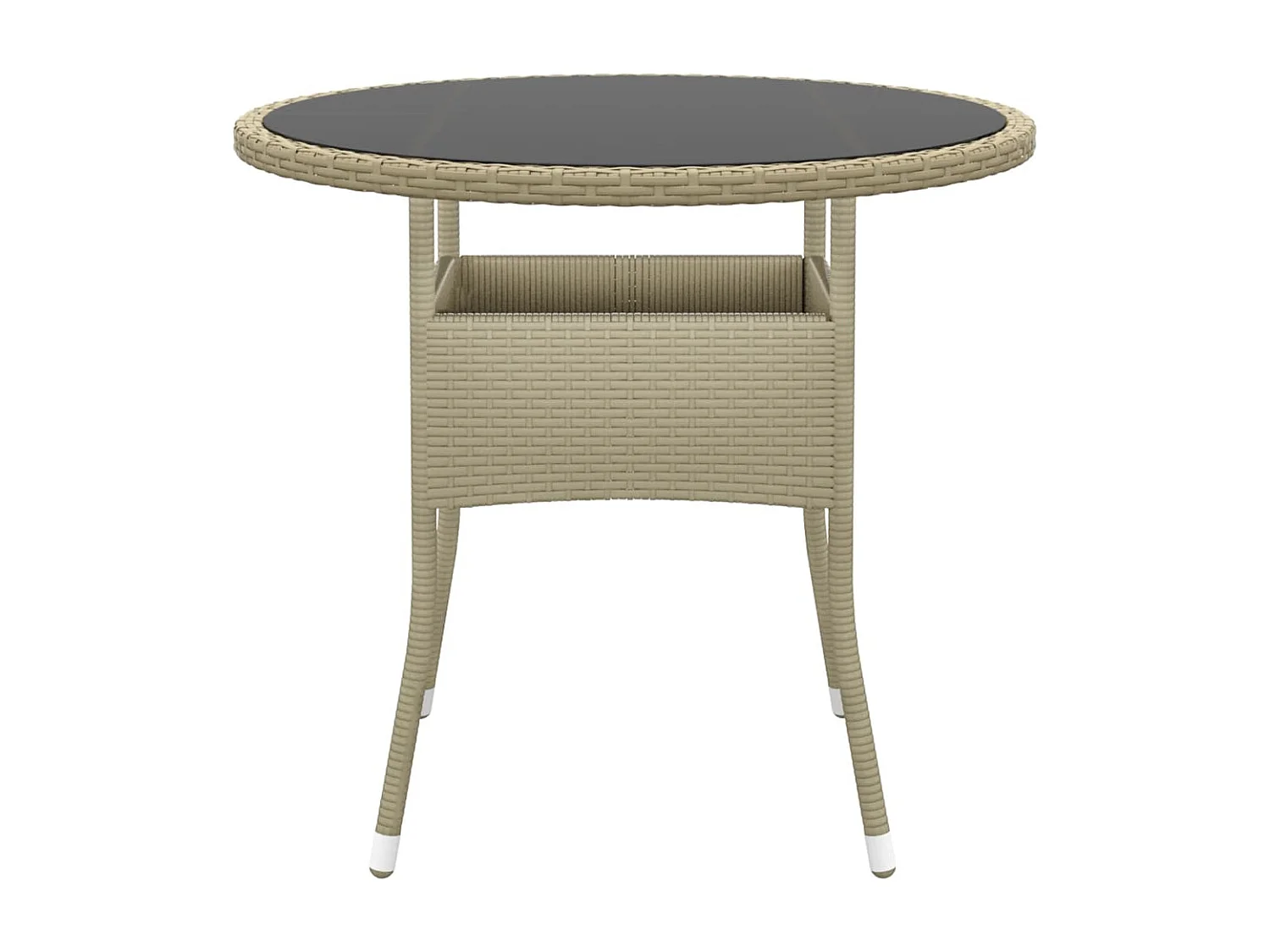Ensemble de salle à manger de jardin 5 pcs Résine tressée Beige