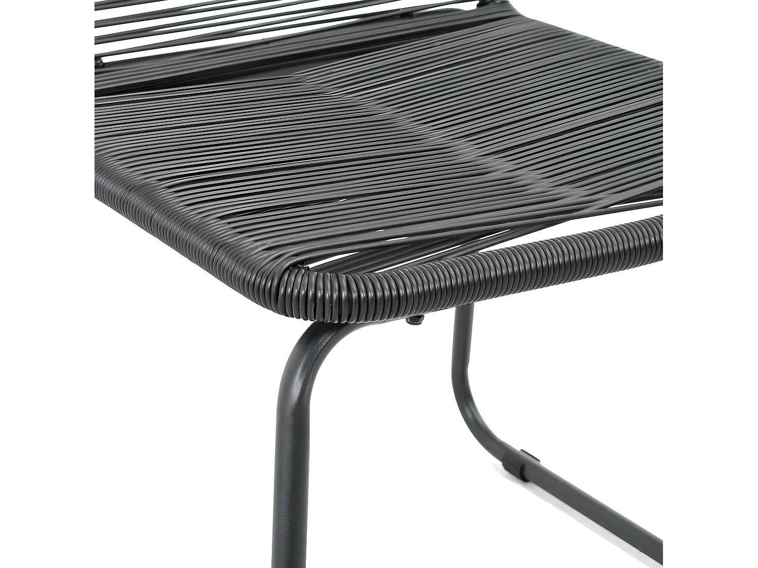 Salon de jardin 3 pcs Rotin PVC Noir 3