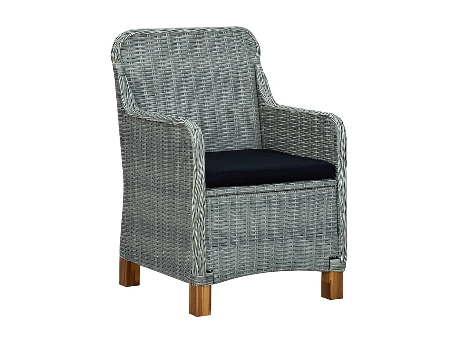 Ensemble de salle à manger de jardin 5 pcs Gris clair 6