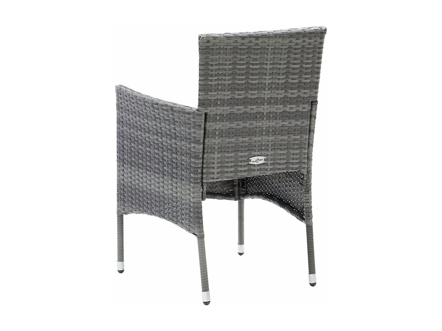 Mobilier à dîner de jardin et coussins 7pcs Résine tressée Gris