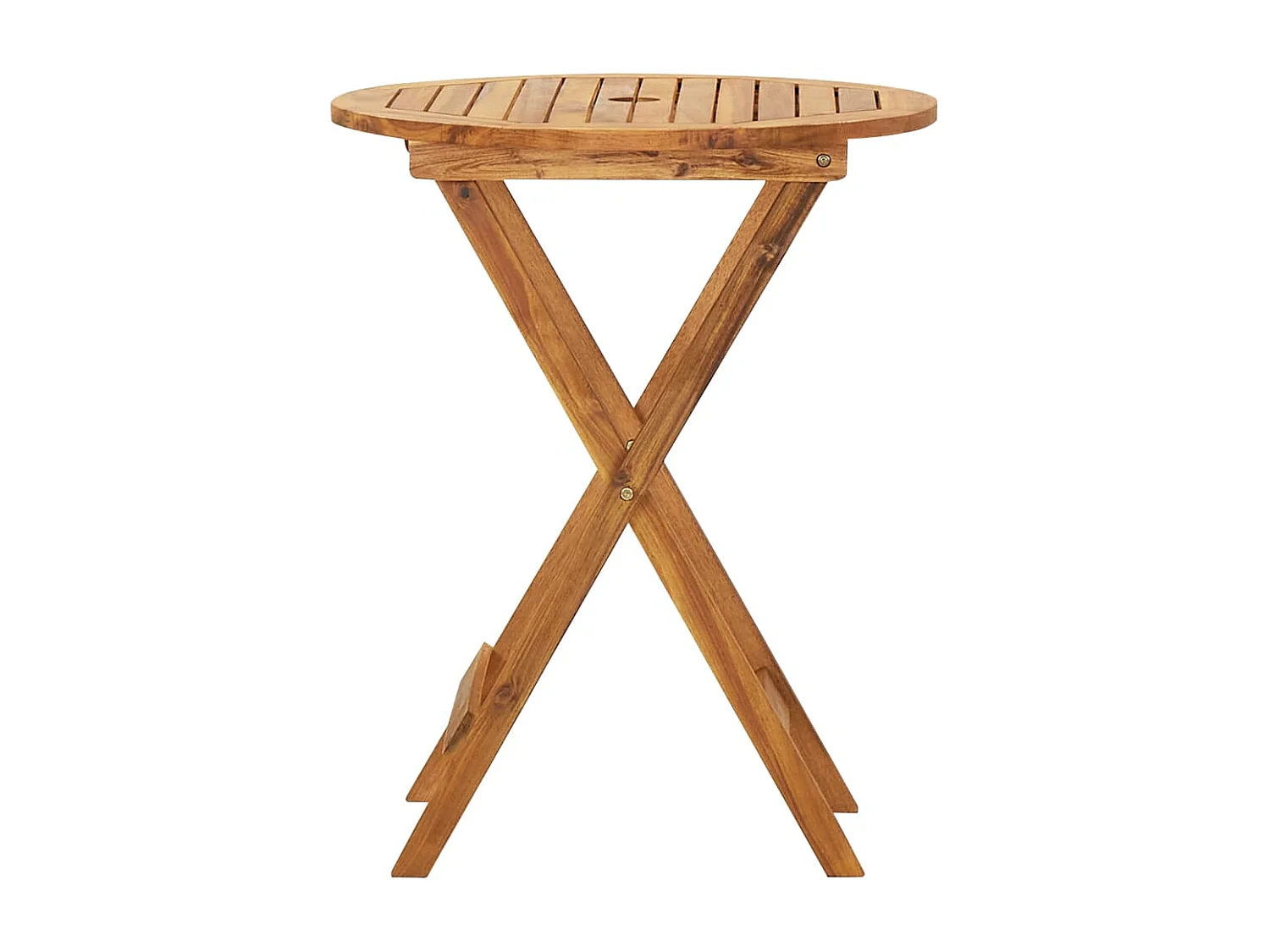 Mobilier à dîner de jardin pliable 3 pcs Bois d'acacia solide 5