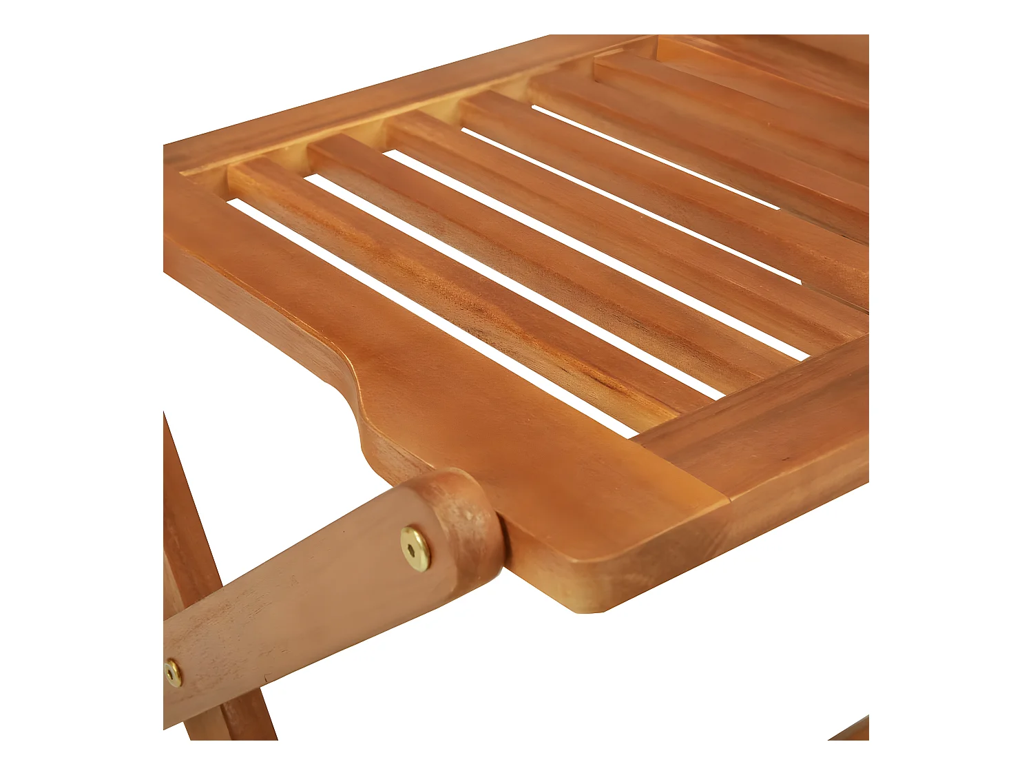 Mobilier à dîner de jardin pliable 3 pcs Bois d'acacia solide 5