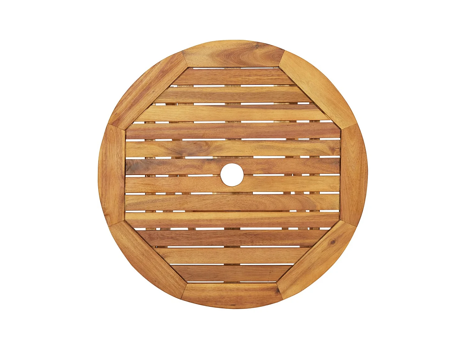 Mobilier à dîner de jardin pliable 3 pcs Bois d'acacia solide 5