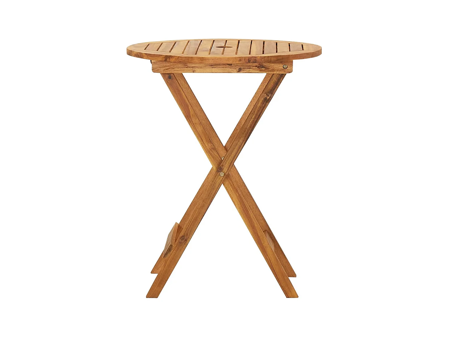 Mobilier à dîner de jardin pliable 3 pcs Bois d'acacia solide 5