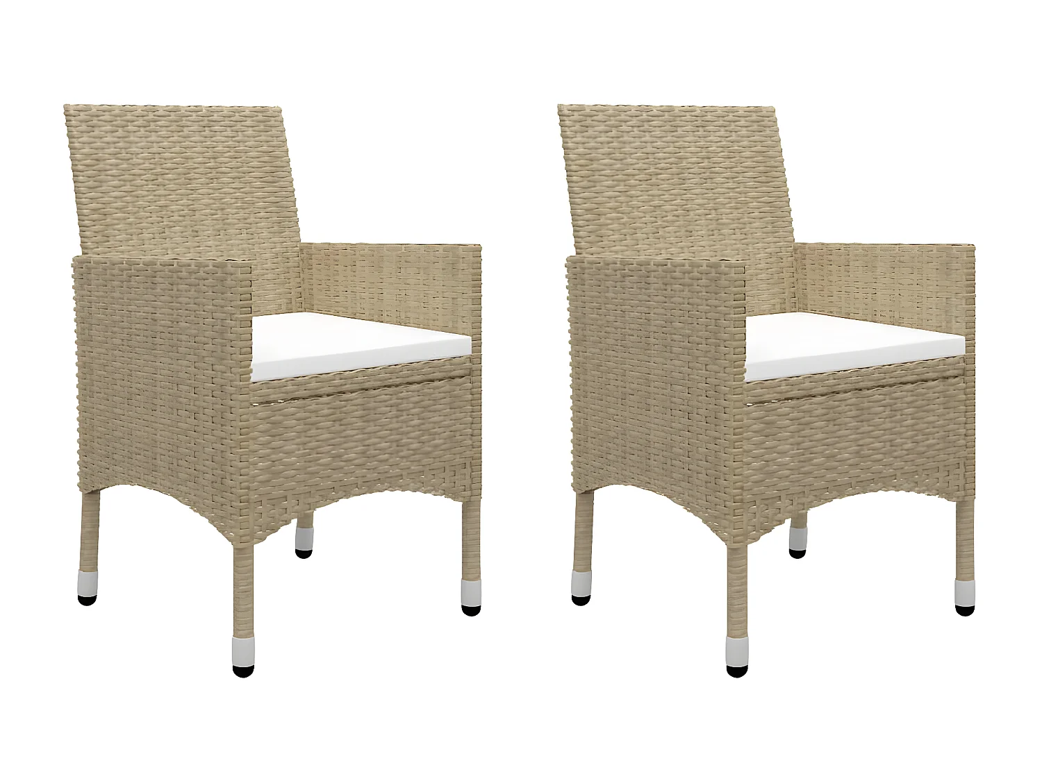 Ensemble de salle à manger de jardin 3 pcs Beige 5