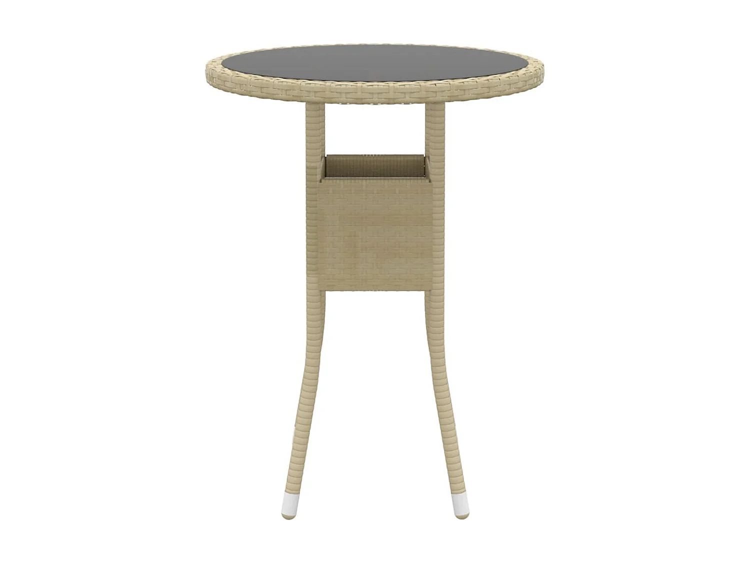 Mobilier à dîner de jardin 3 pcs Résine tressée Beige