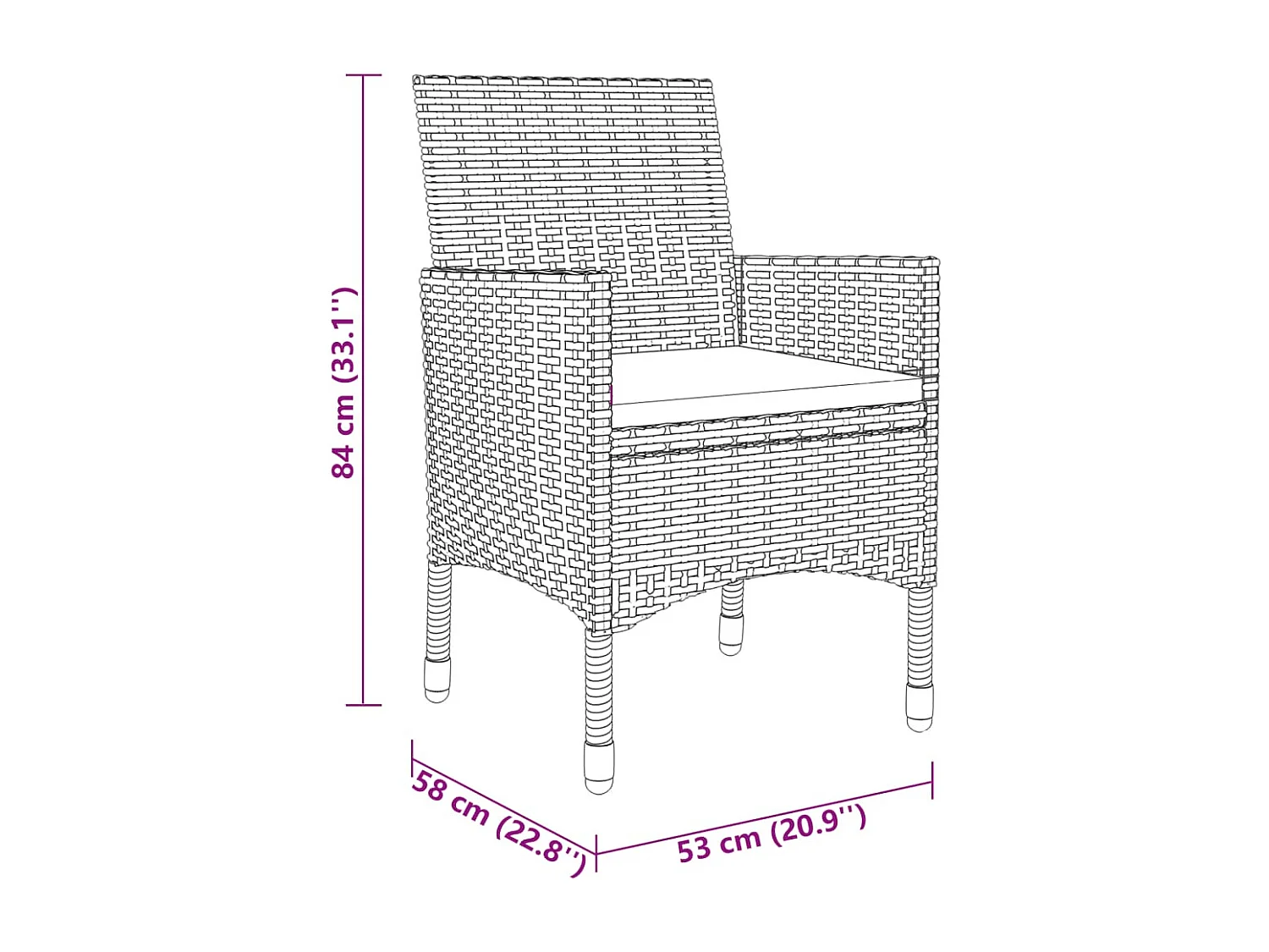 Mobilier à dîner de jardin 3 pcs Résine tressée Beige