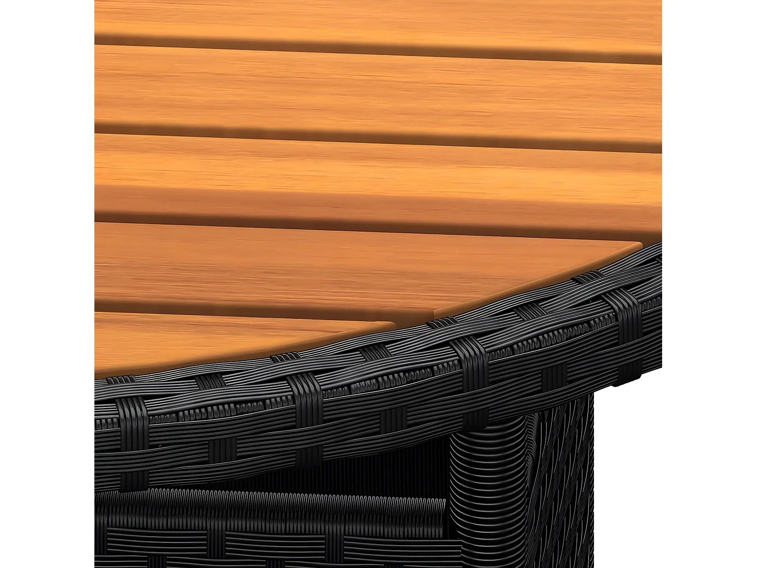 Mobilier de bistro de jardin 3 pcs Résine tressée Noir