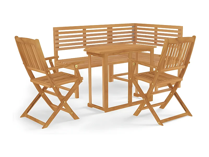 Mobilier de bistro 4 pcs Bois d'acacia solide