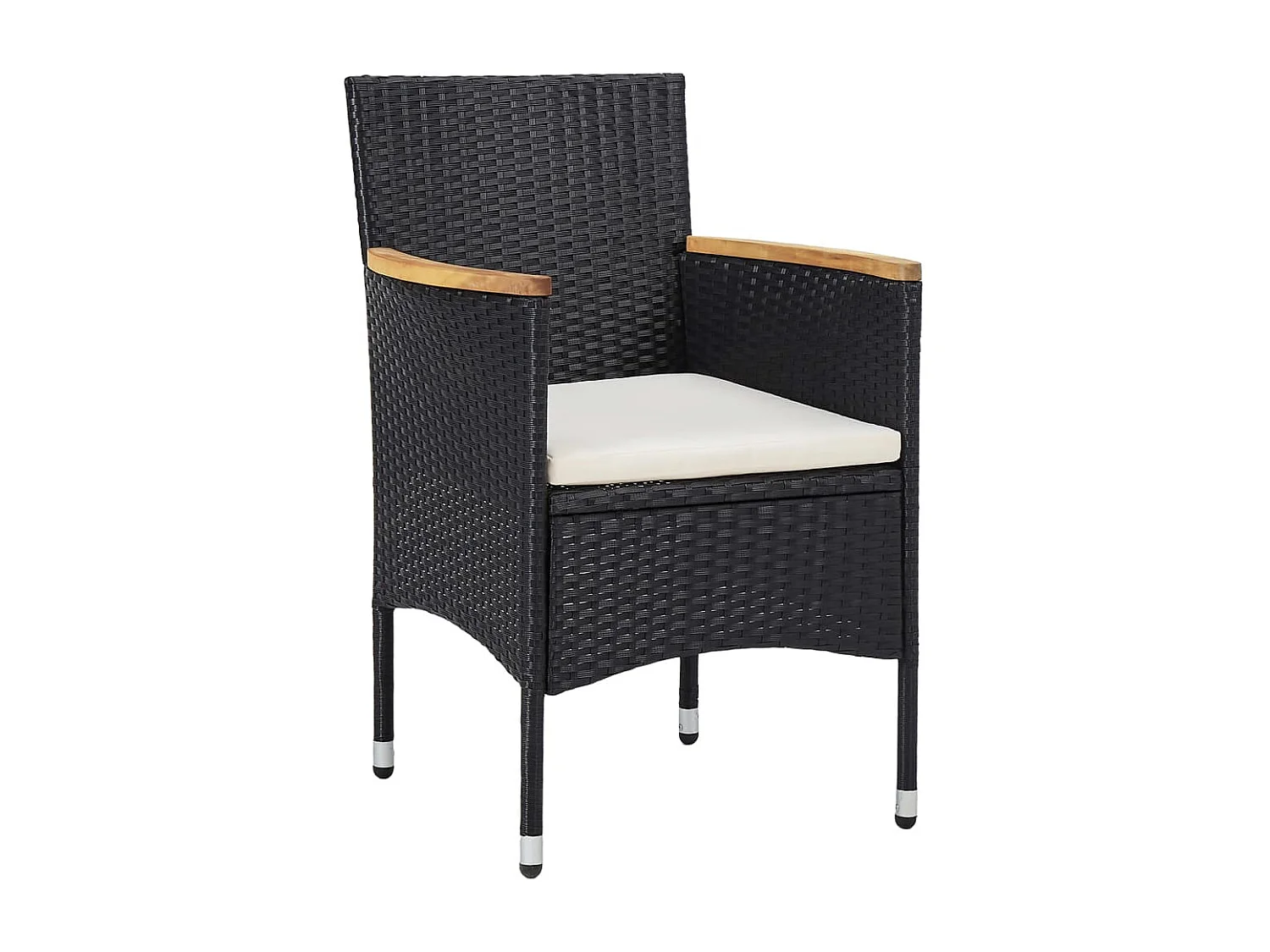 Mobilier de salle à manger de jardin 5 pcs Résine tressée Noir 2