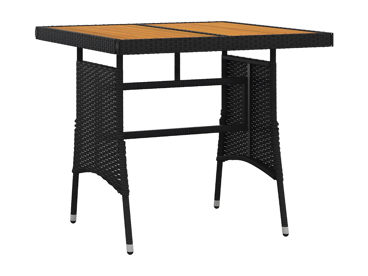 Mobilier à dîner d'extérieur 3 pcs Résine tressée Noir