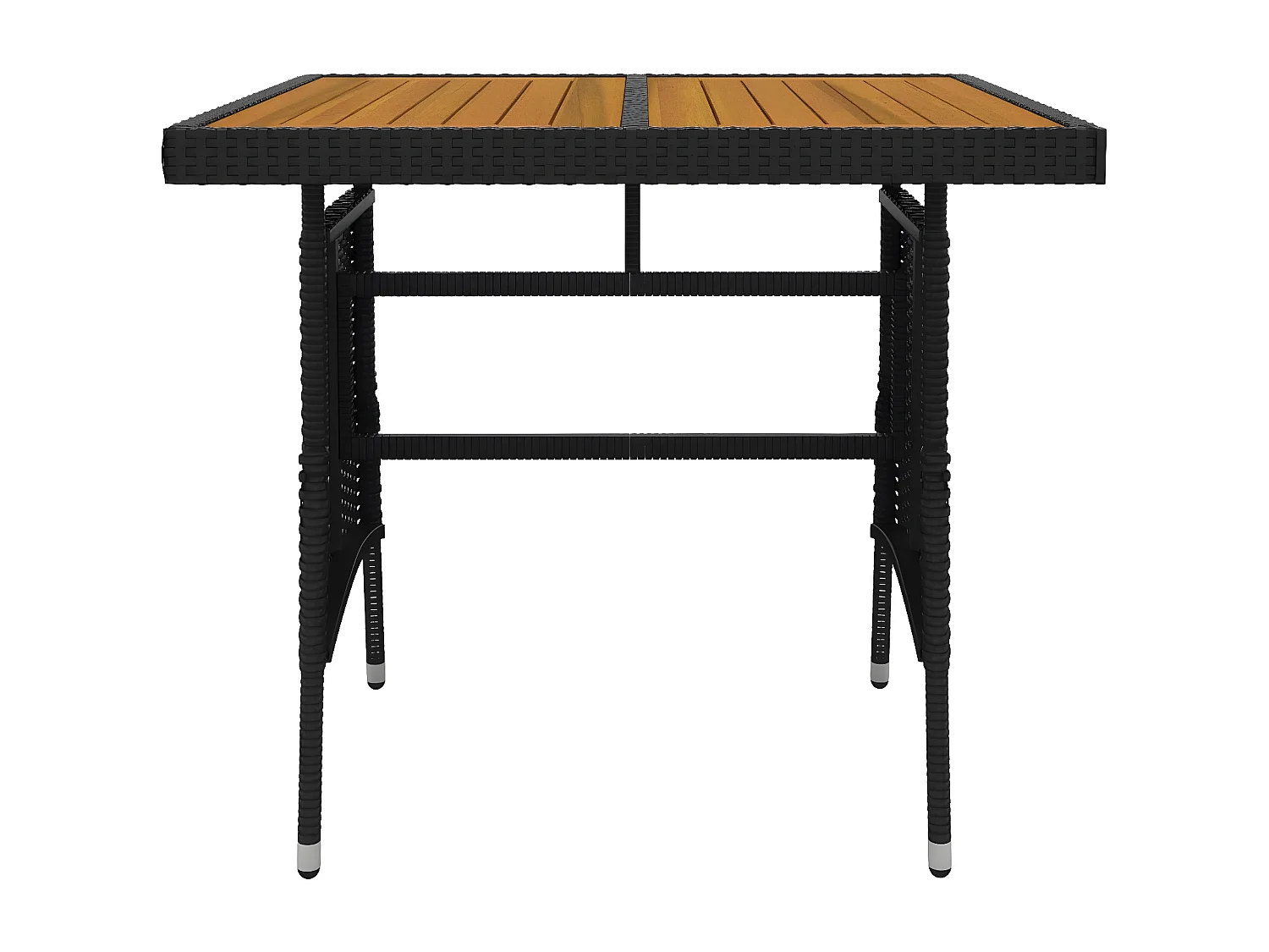 Mobilier à dîner d'extérieur 3 pcs Résine tressée Noir