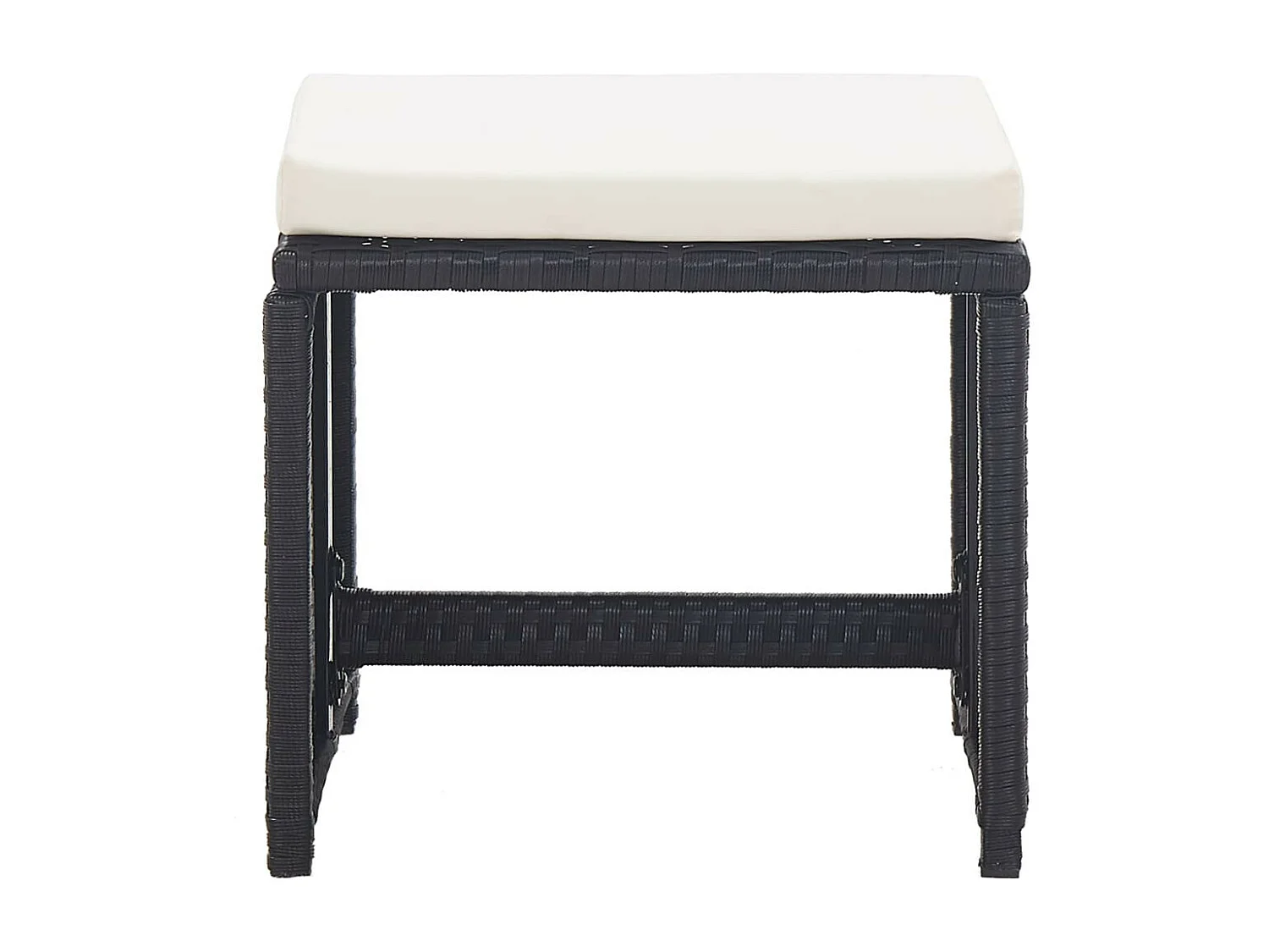 Salon de jardin 17 pcs avec coussins Résine tressée Noir 2