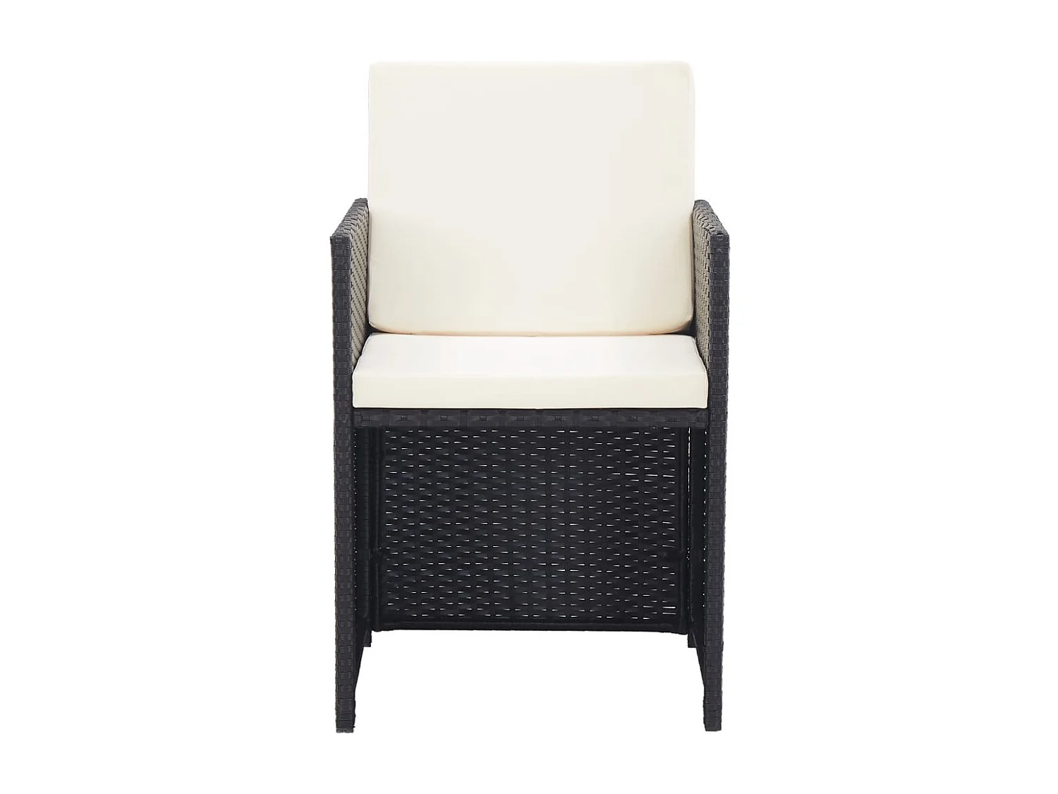 Salon de jardin 17 pcs avec coussins Résine tressée Noir 2