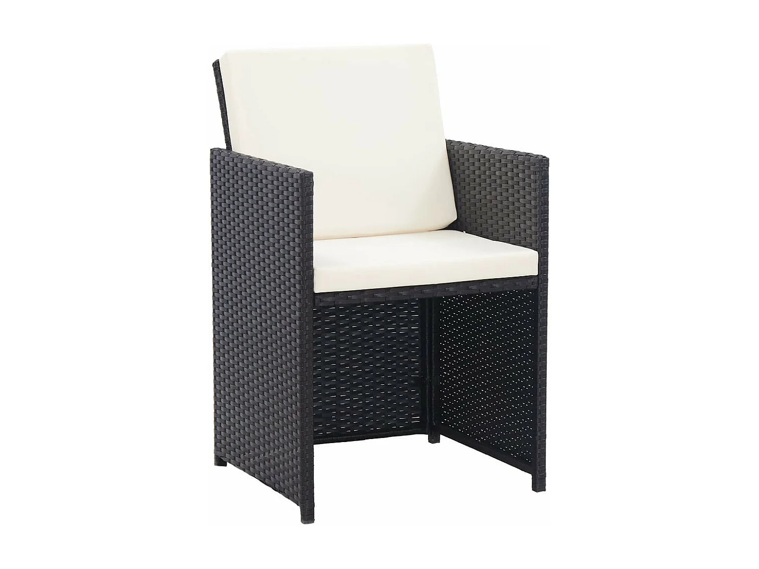 Salon de jardin 17 pcs avec coussins Résine tressée Noir 2